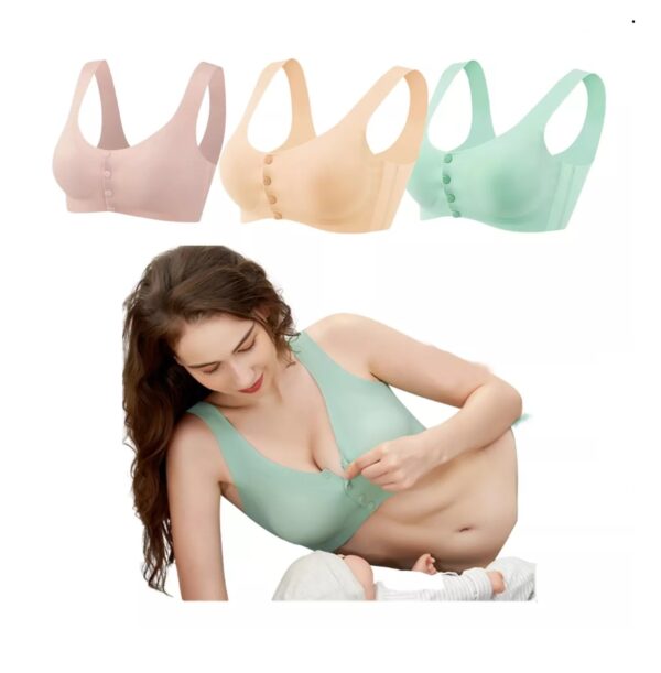 Set x3 Brasier sin costura con cierre frontal - Image 2