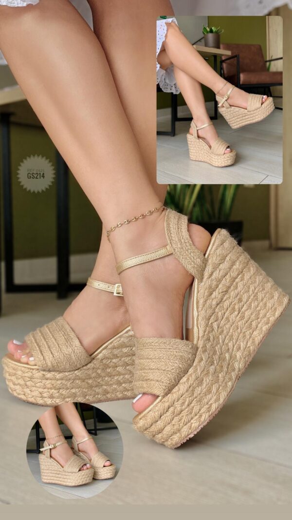 Sandalia Plataforma de Yute Natural